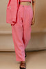 Ivan Linen Zipper Pants- Flamingo Pink