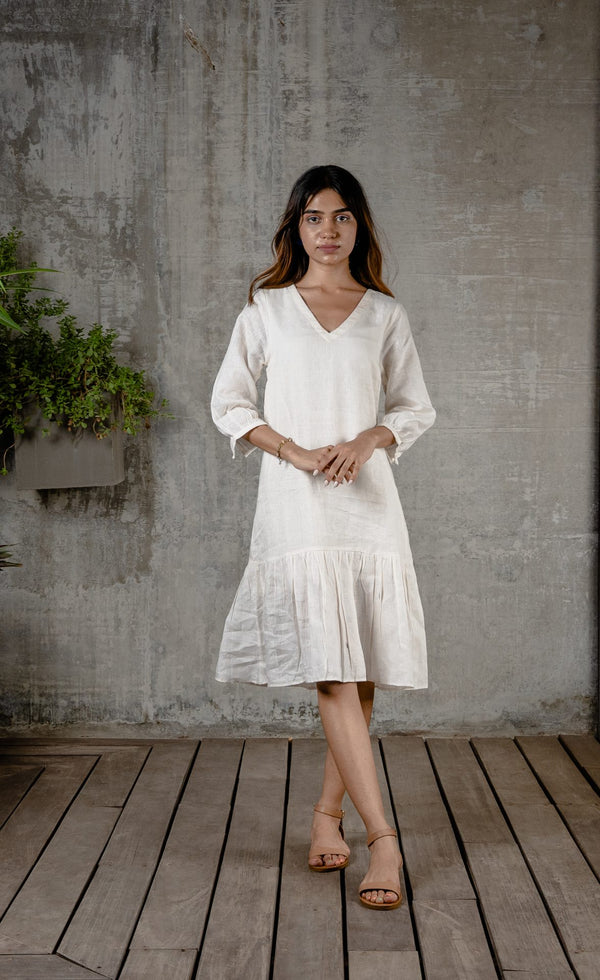 Ivy midi dress - White