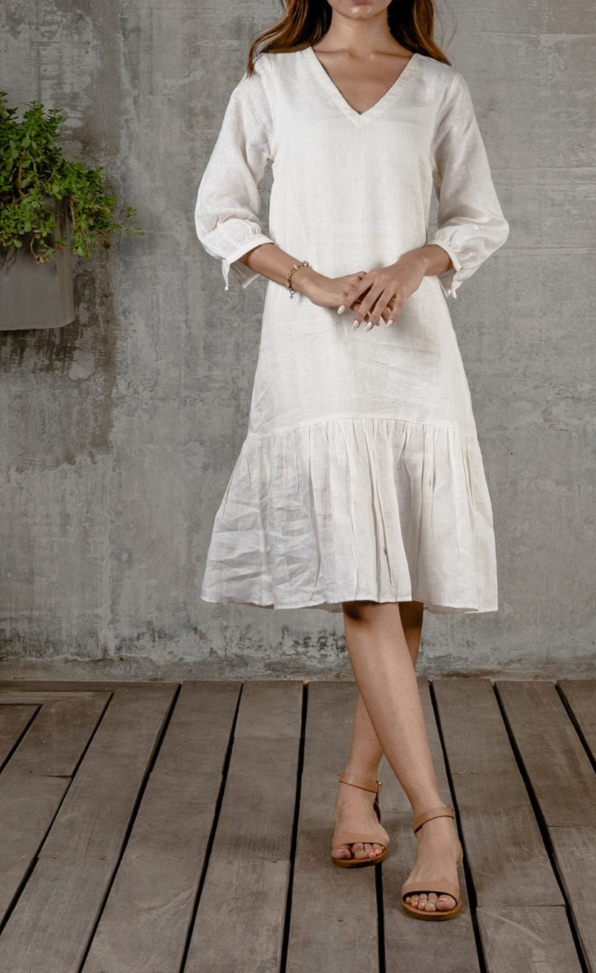 Ivy midi dress - White