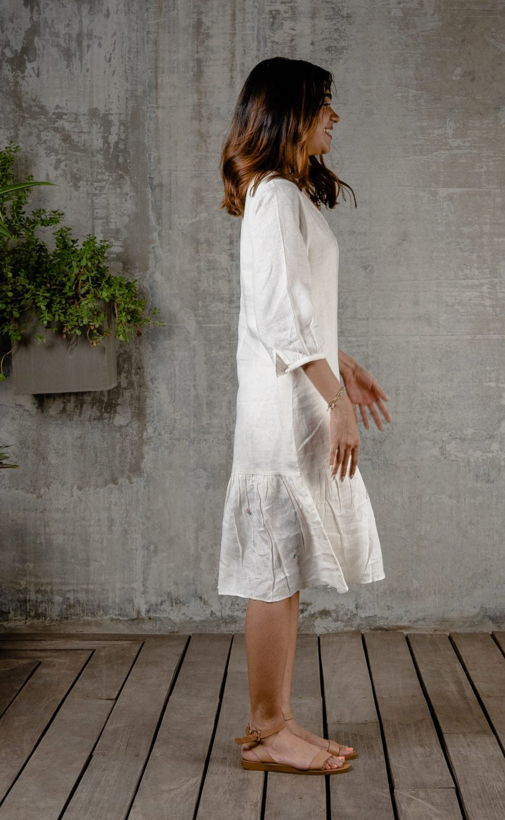 Ivy midi dress - White