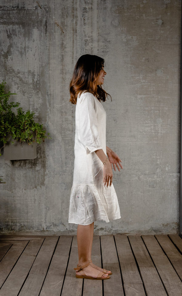 Ivy midi dress - White