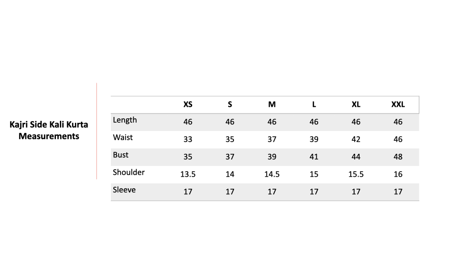 Size Chart 1