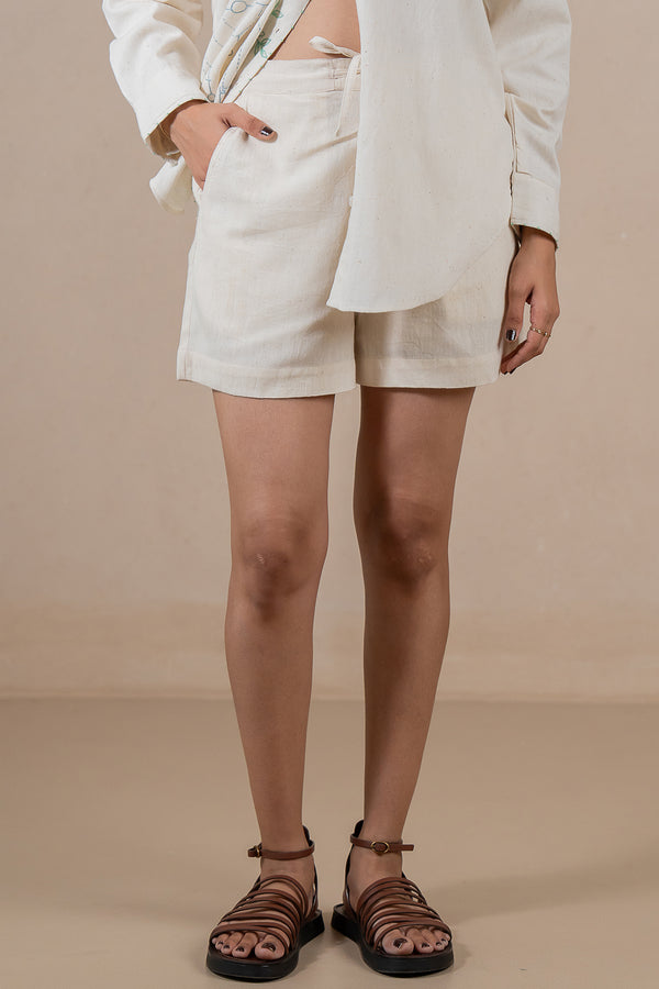 Kala Cotton Shorts - Off-white