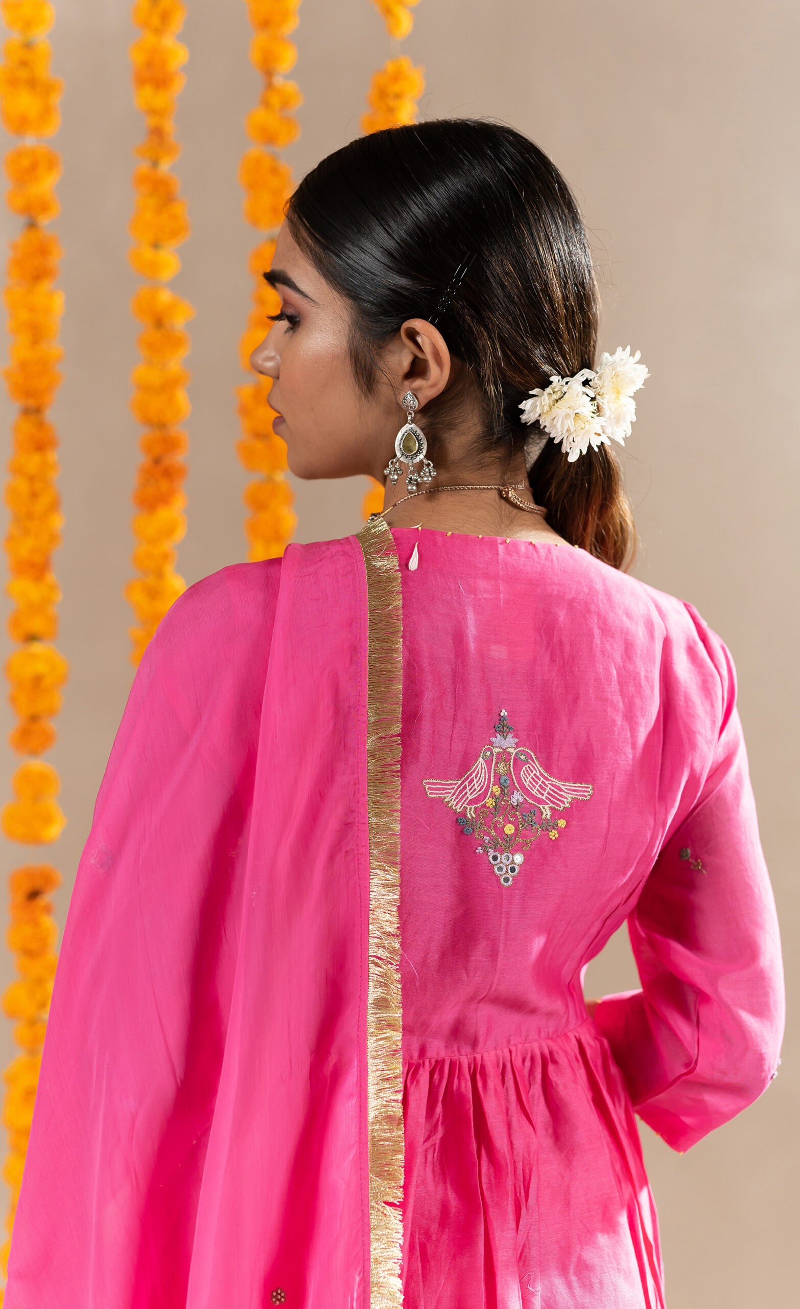 Kaner-Chanderi-Kurta-With-Pants-Pink-