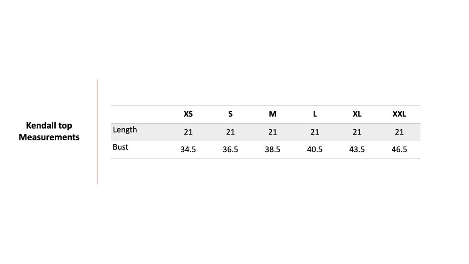 Size Chart 1