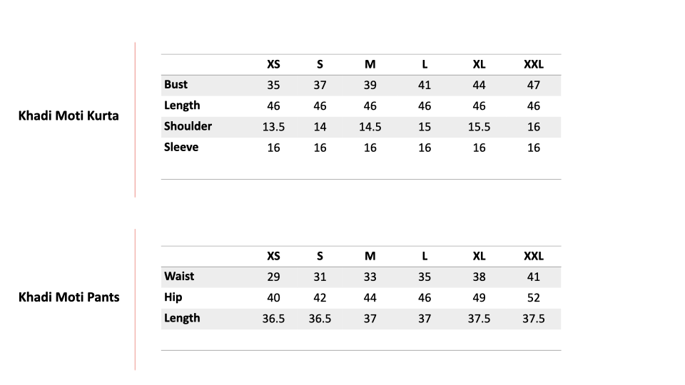 Size Chart 1