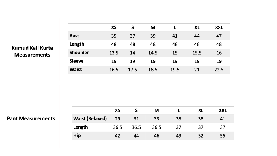 Size Chart 1