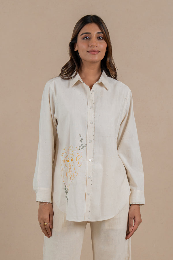 Leo Kala Cotton Shirt - Off white
