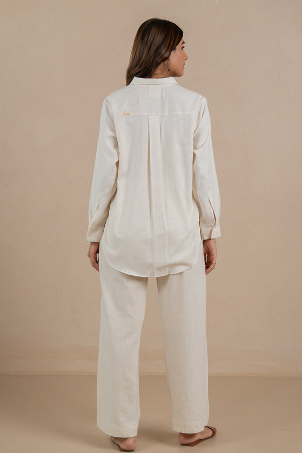 Leo Kala Cotton Shirt - Off white