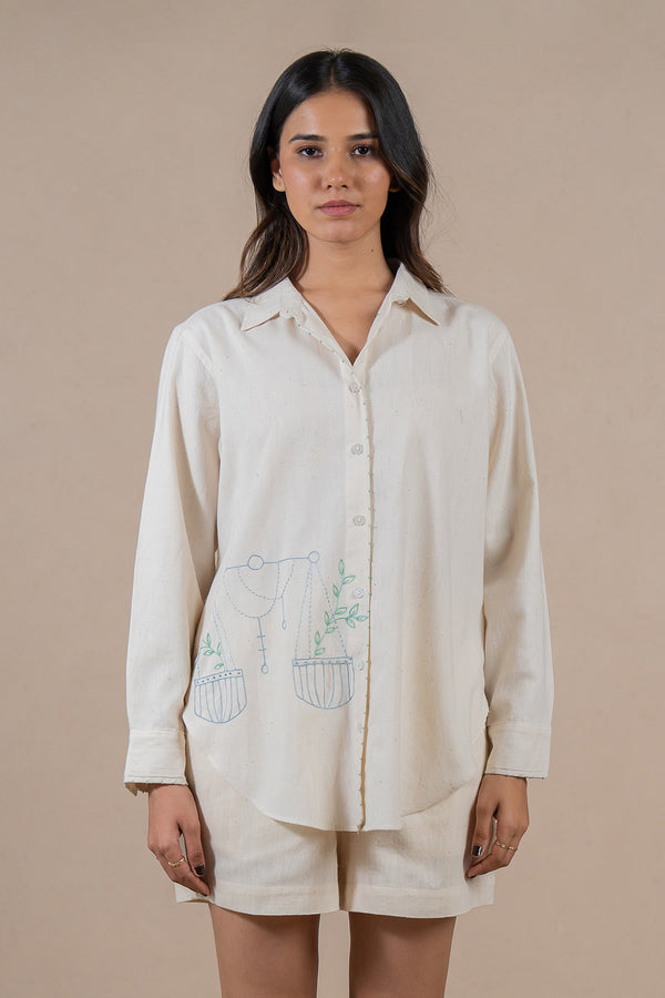 Libra Kala Cotton Shirt - Off white