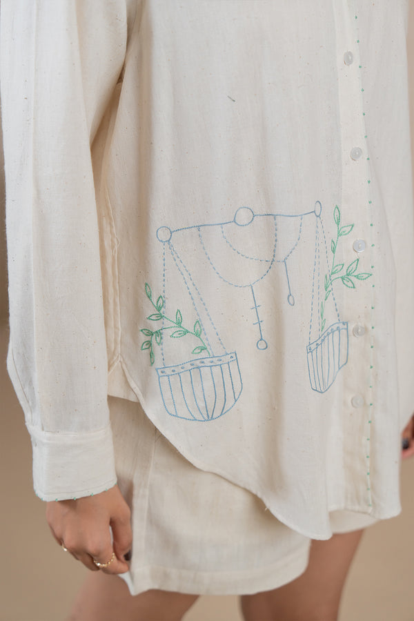 Libra Kala Cotton Shirt - Off white