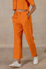 Linen Pin Tucks Pants - Orange Soda