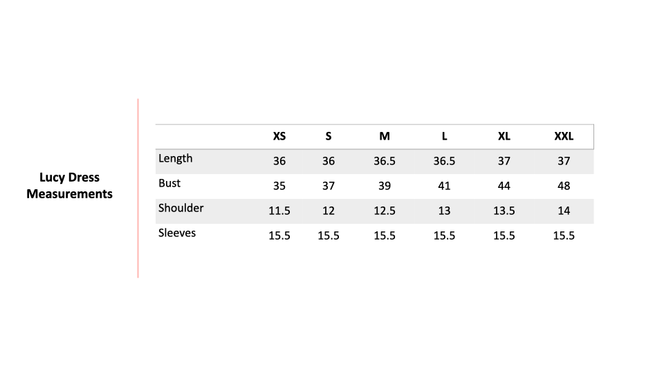 Size Chart 1
