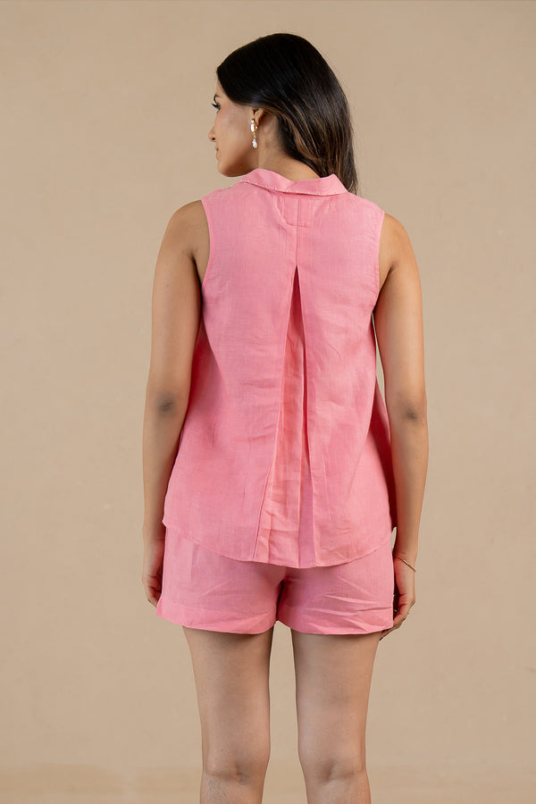 Linen-Collar-Panel-Top-Flamingo-Pink-