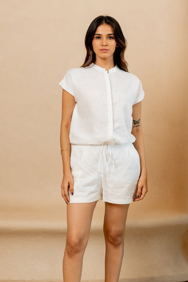 Linen-Front-Zipper-Shorts-Marble-White-