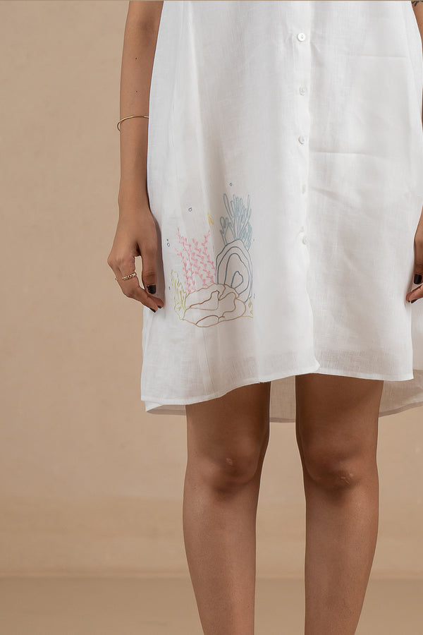 Linen-Kai-sleeveless-dress-Marble-White-
