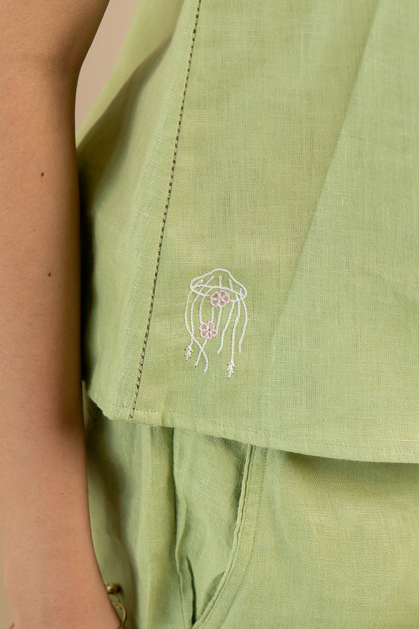 Linen-Kylie-Top-Algae-Green-