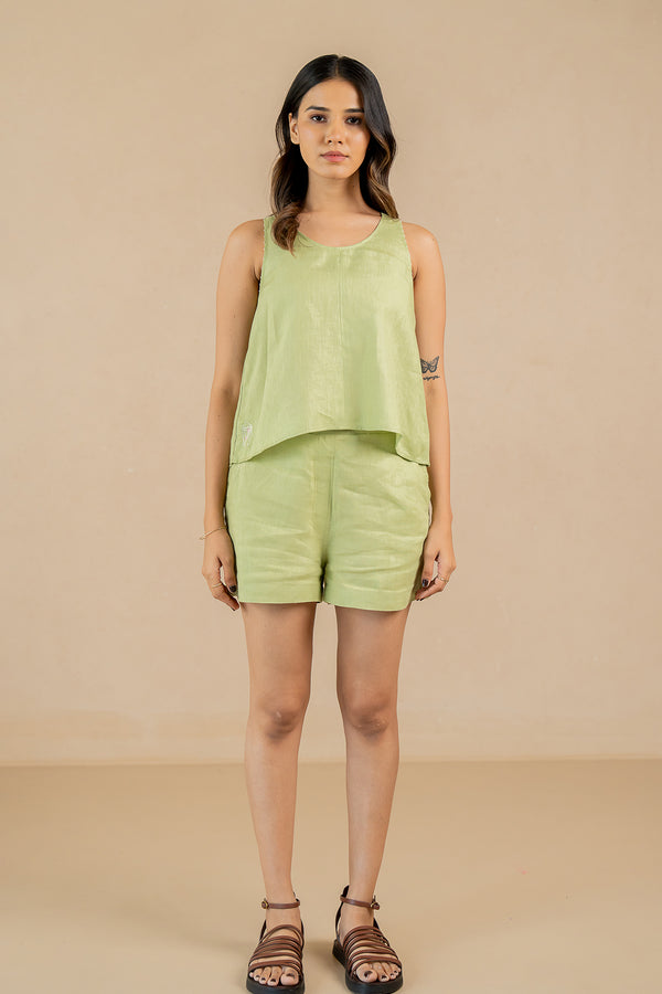 Linen-Kylie-Top-Algae-Green-
