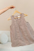 Linen Sleeveless Panel Lace Top- Mud