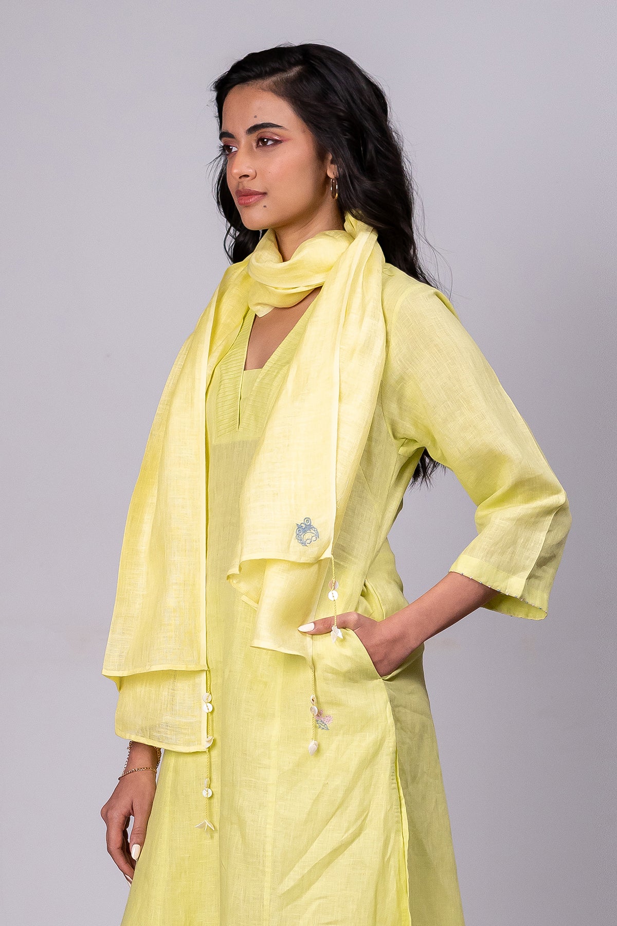 Linen Stole – Lime