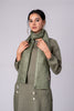 Linen Stole - Olive Green