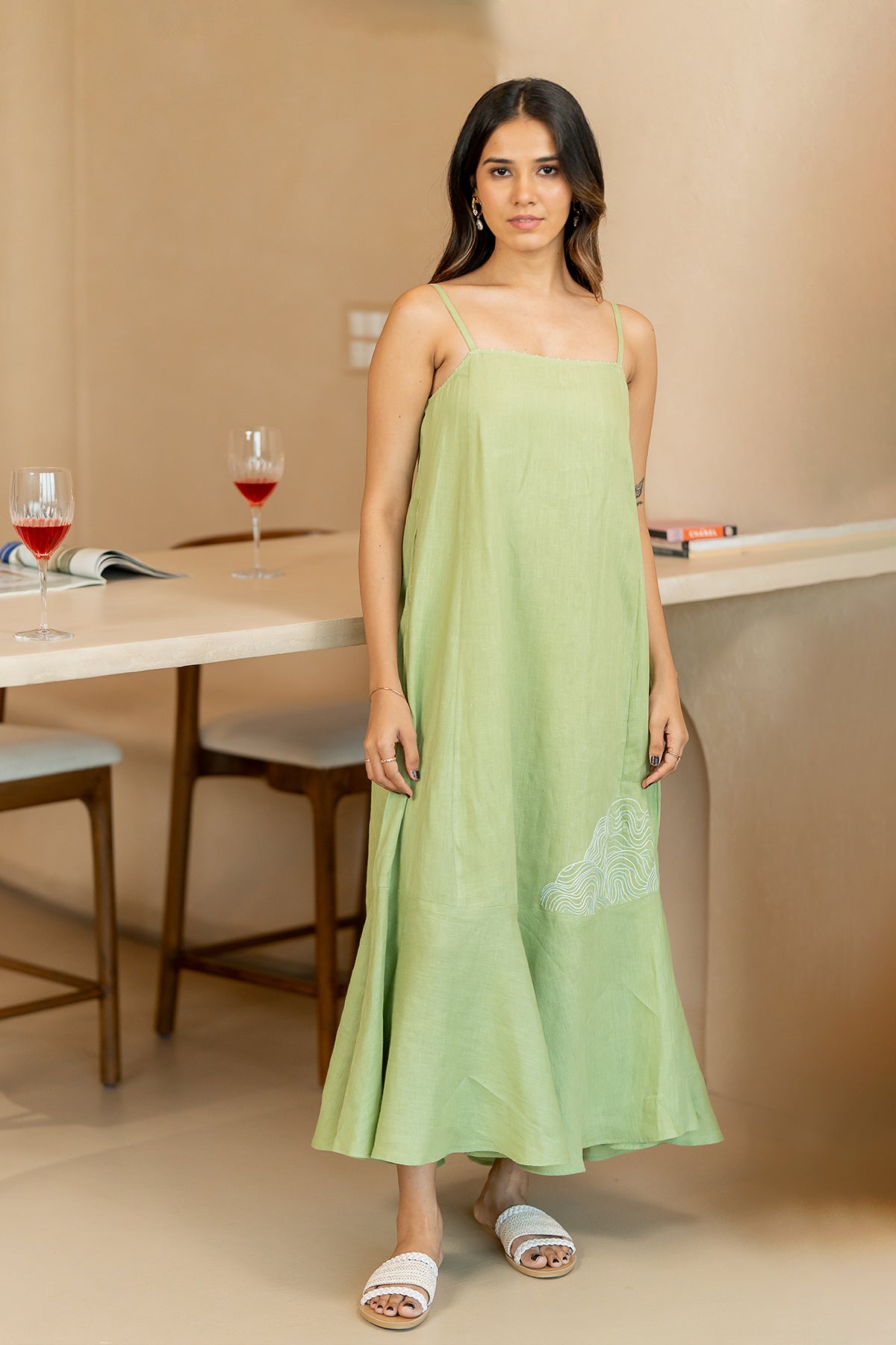 Linen-Waves-Slip-Dress-Algae-Green-
