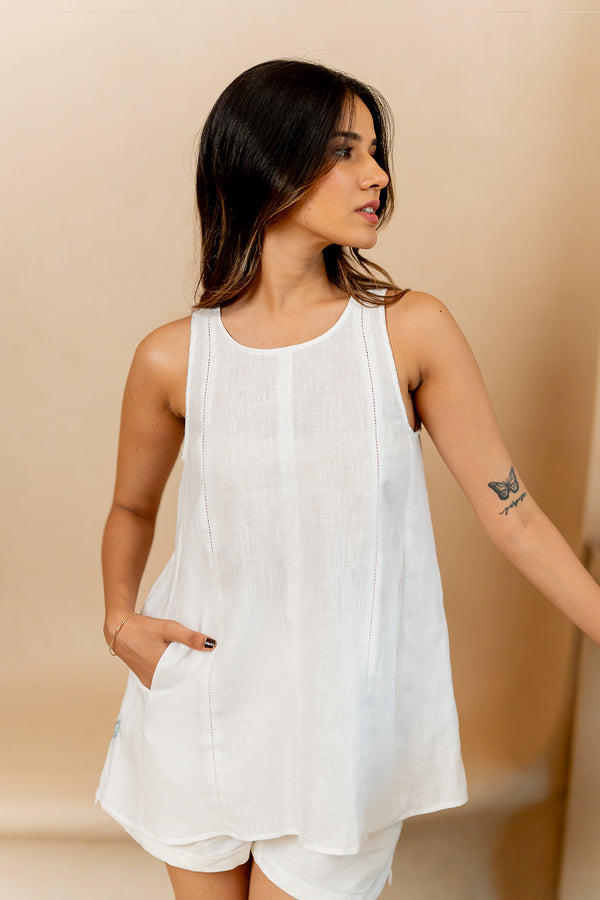 Linen-sleeveless-panel-lace-top-Marble-White-