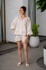 Linen Backloop shirt - Offwhite