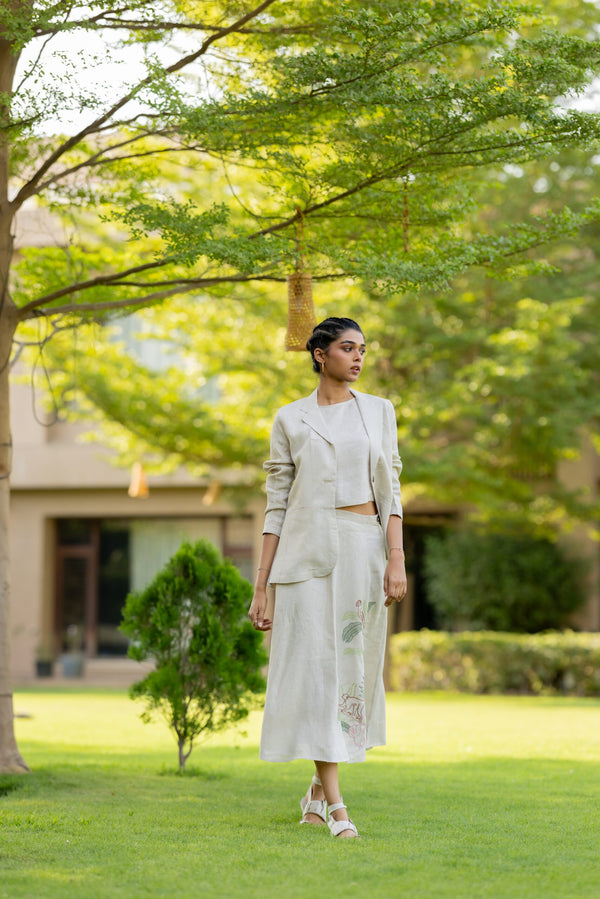 Linen Blazer - Oatmeal