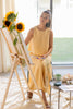 Linen Kylie top- Daisy Yellow