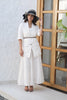 Linen Women Blazer Half Sleeves -Off white