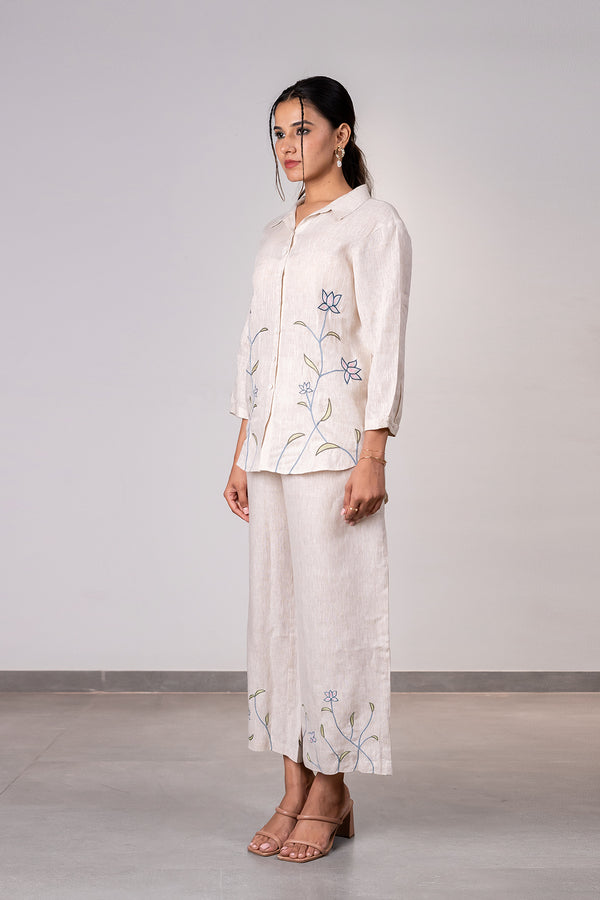 Lotus Linen Shirt - Ecru