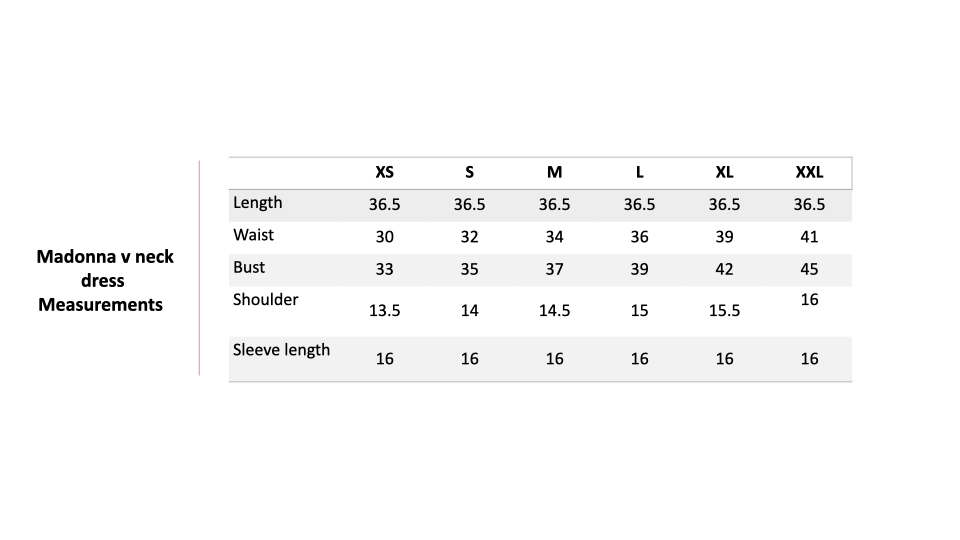 Size Chart 1