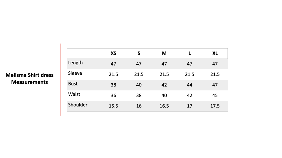 Size Chart 1