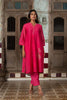 Mayur Chanderi Silk A-line Kurta with Pants - Pink
