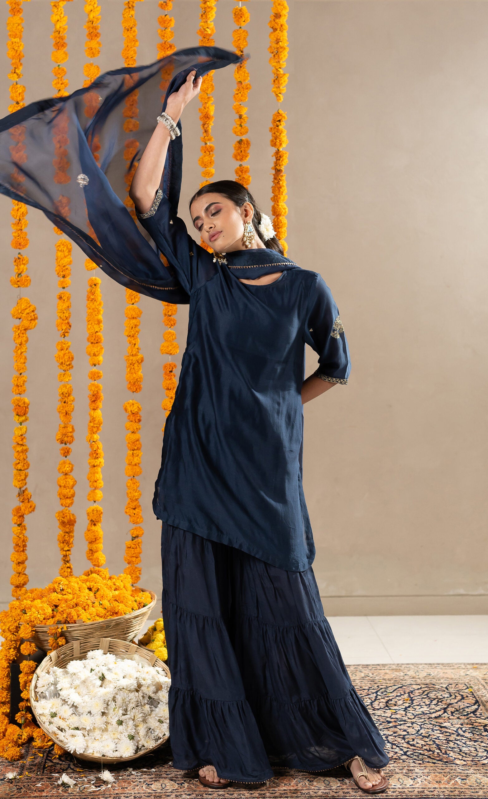 Mayur-Organza-Dupatta-Blue-