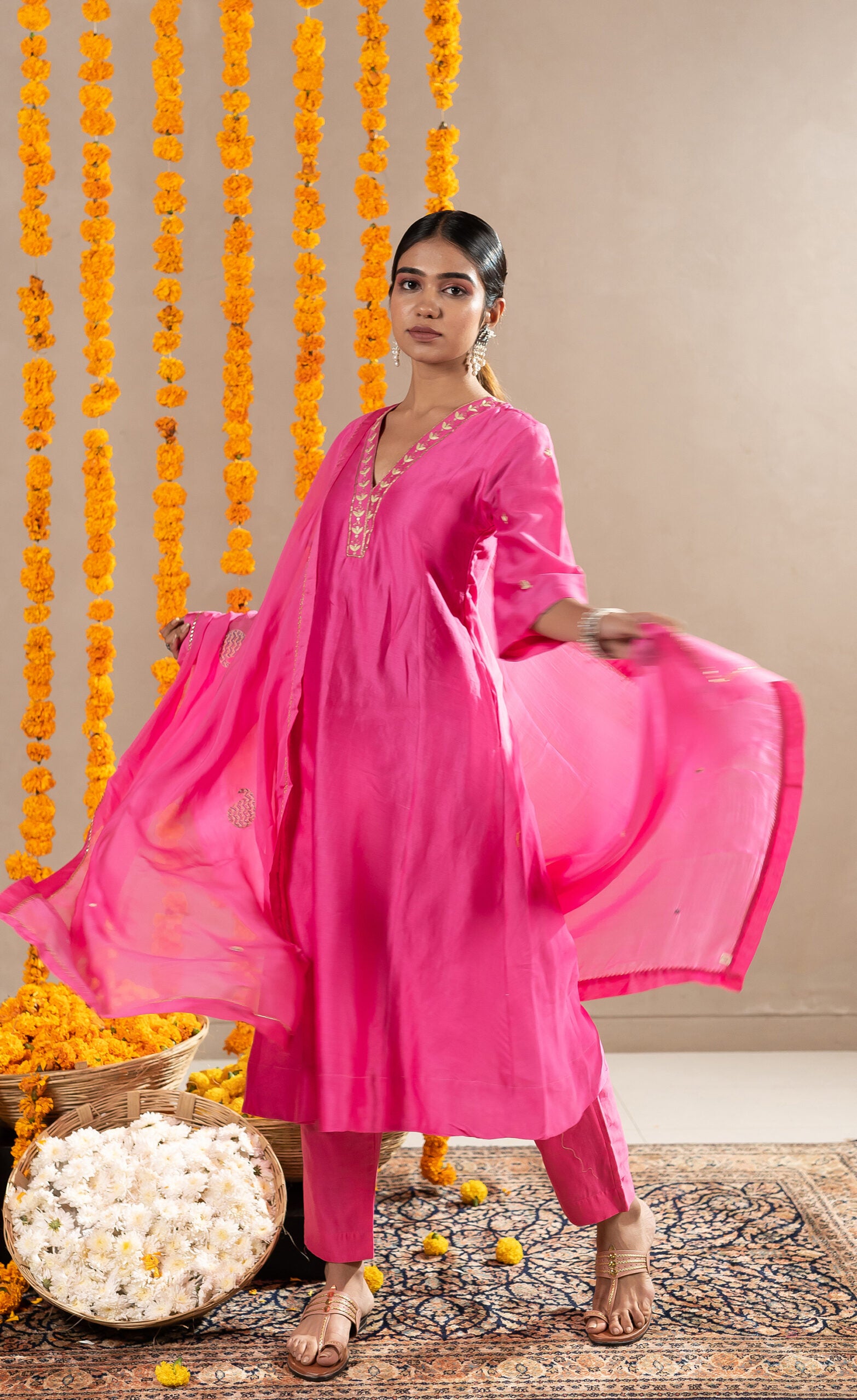 Mayur-Organza-Dupatta-Pink-