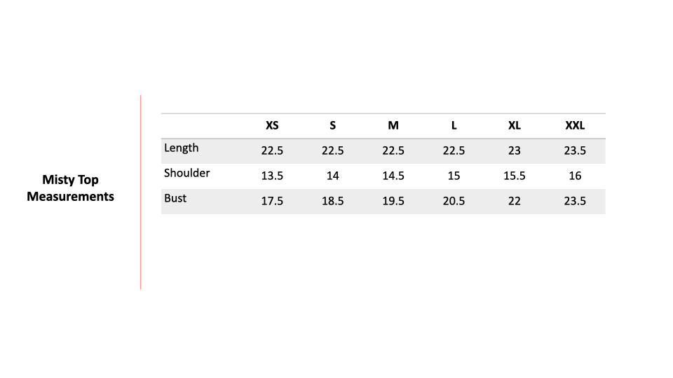 Size Chart 1