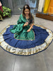 Mukaish Phool Chaniya- Navy Blue