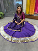 Mukaish Phool Chaniya- Purple