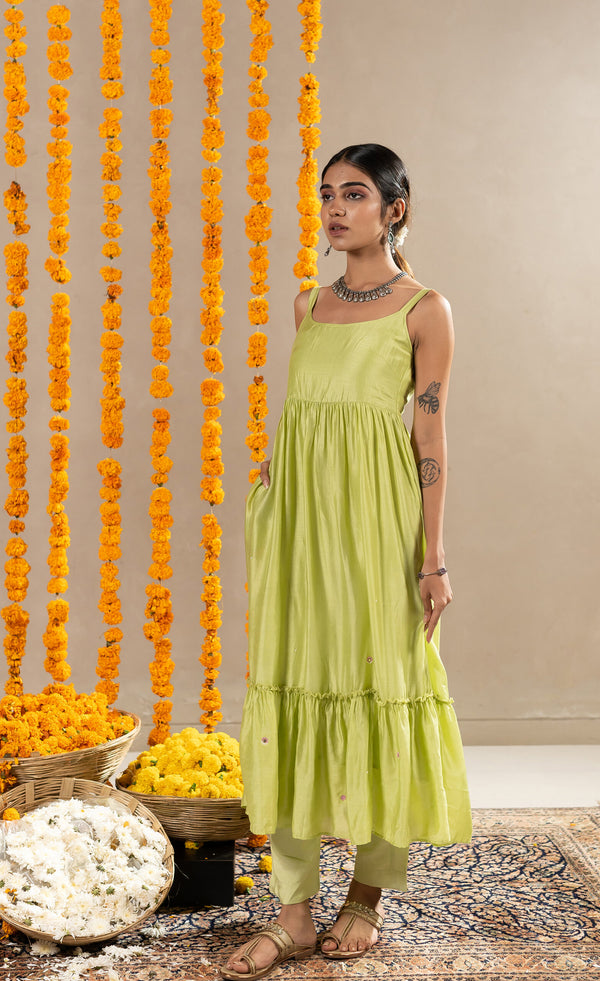 Nalini Dress - Pristine Green