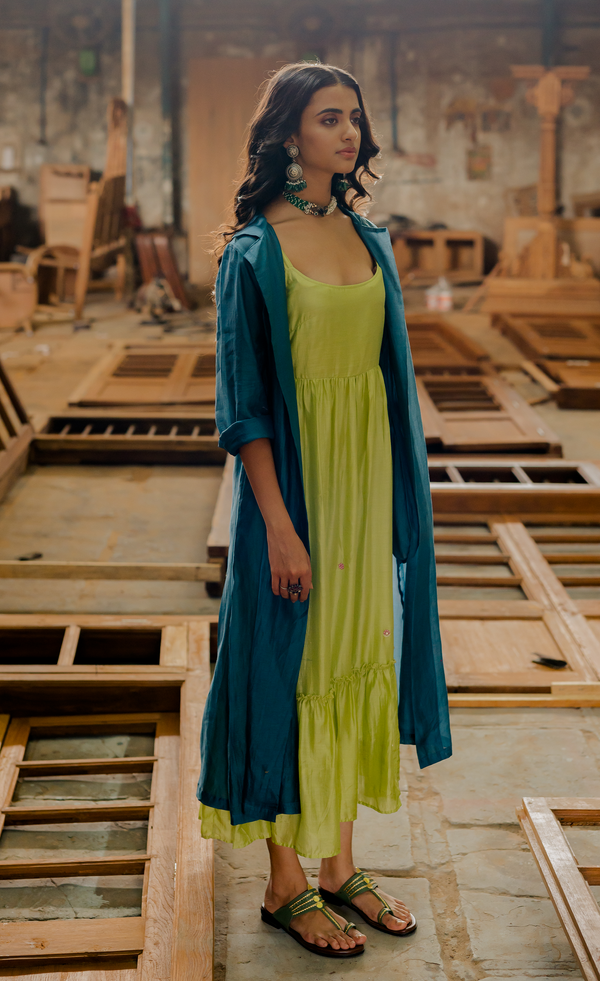 Nalini-Dress-With-Jacket-Pristine-Green-