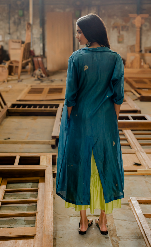 Nalini-Dress-With-Jacket-Pristine-Green-
