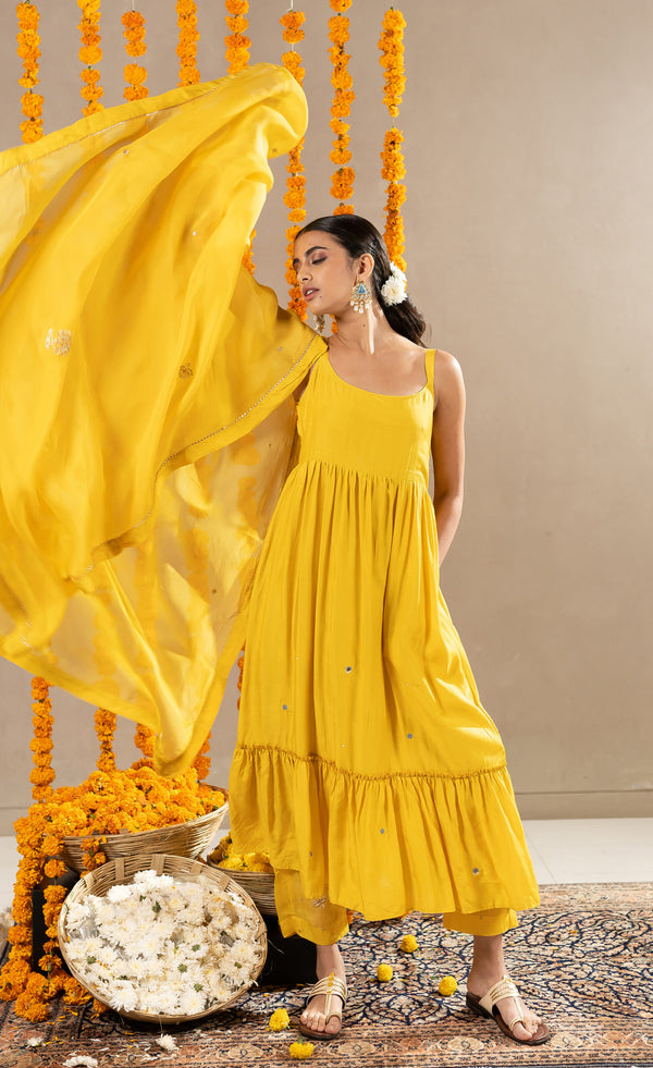 Nalini-Dress-With-Pants-Yellow-