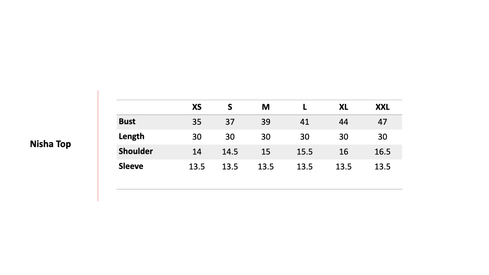 Size Chart 1