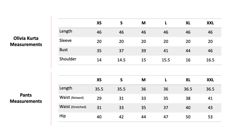 Size Chart 1