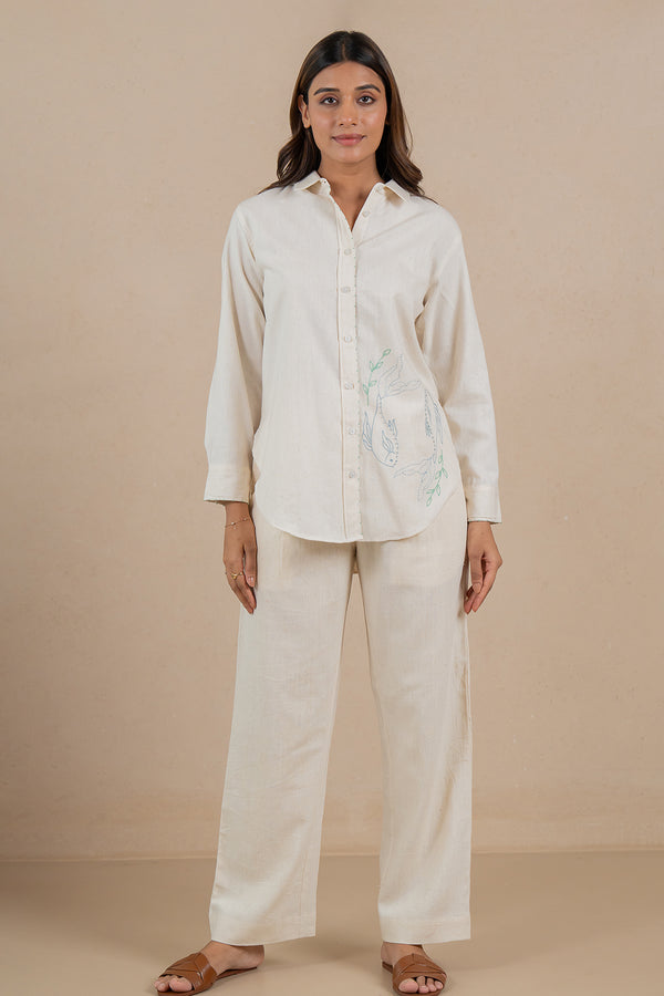 Pisces Kala Cotton Shirt - Off white