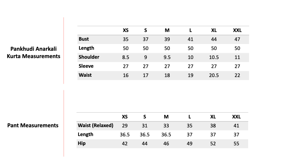 Size Chart 1