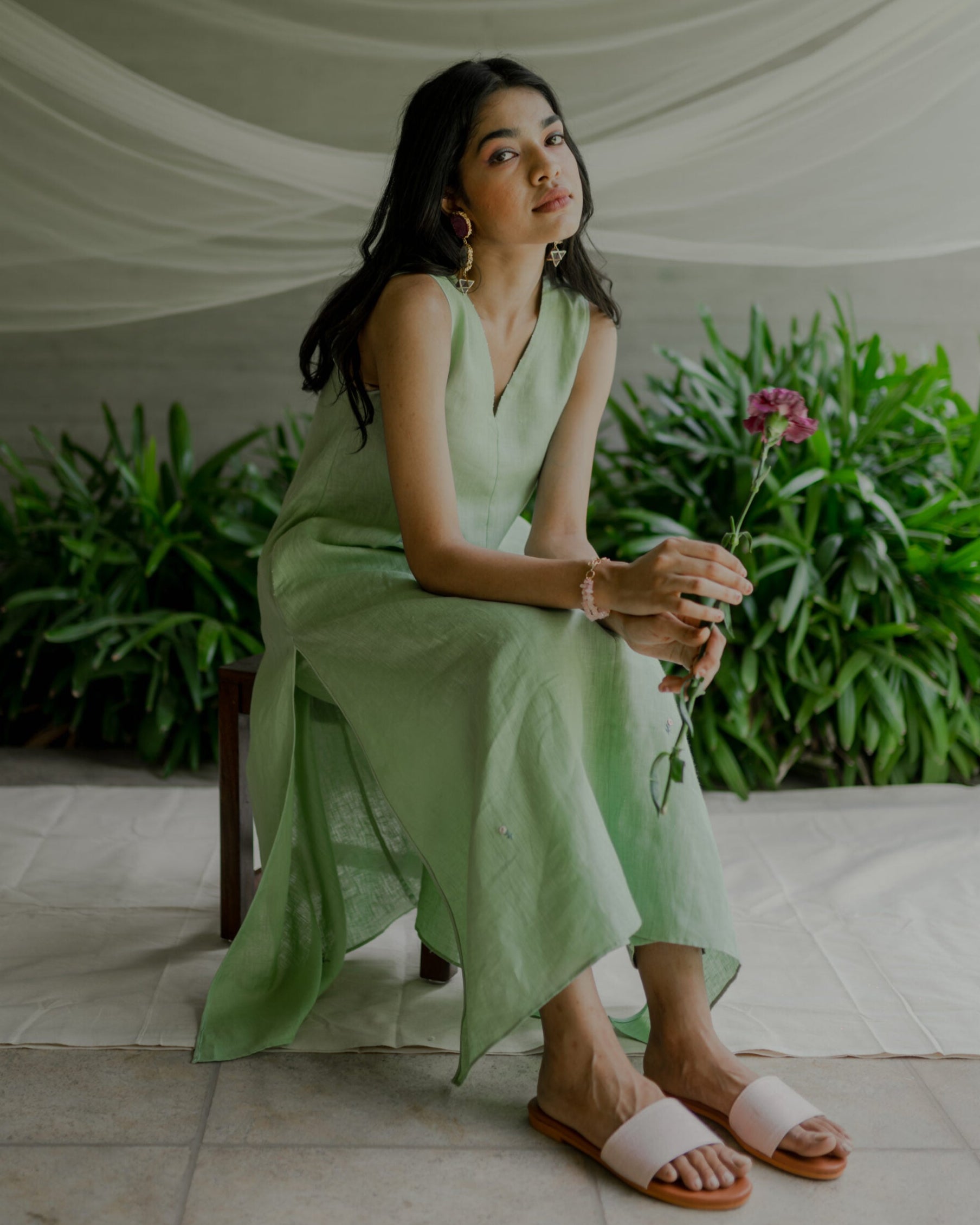 Raga A-line kurta - Pista