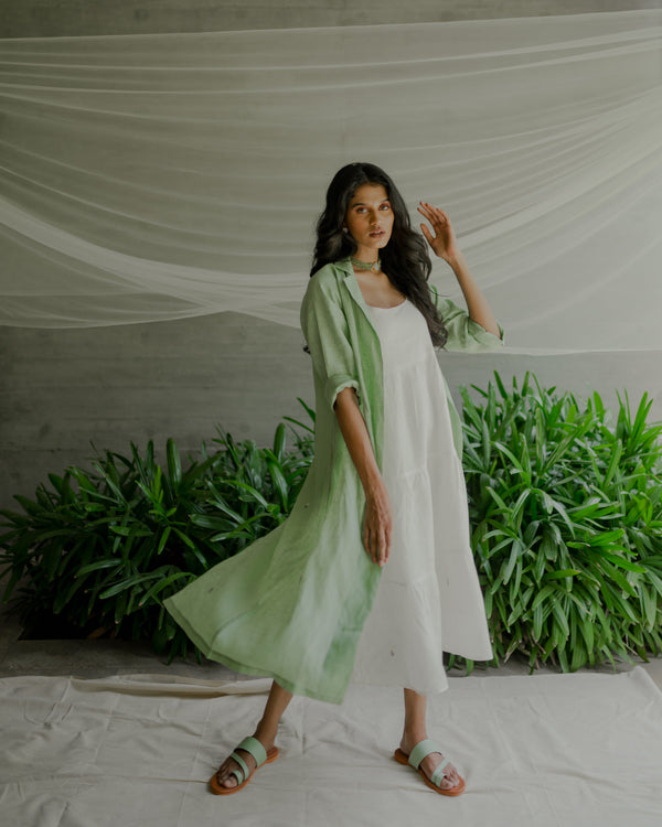 Charlotte Linen Long Overlay - Pista